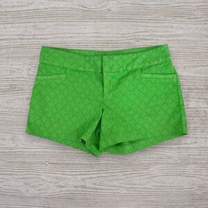 LILLY PULITZER Ellie Jacquard Texture Shorts Go Go Lime Green Women's Size 2